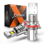 SEALIGHT 9004 Bulbs, 30000LM 8X Brightness 9004 Lights Bulbs, 6500K Cool White Bulbs with 15000RPM Fan, Plug and Play, IP68 Waterproof, Pack of 2