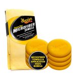 Meguiar's X2020 Supreme Shine Microfiber Towels and W0004 Supreme Shine 4" Foam Applicator Pads Bundle