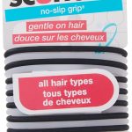 Scunci No-Slip Grip The Evolution Hair Ties, Black 14 ea